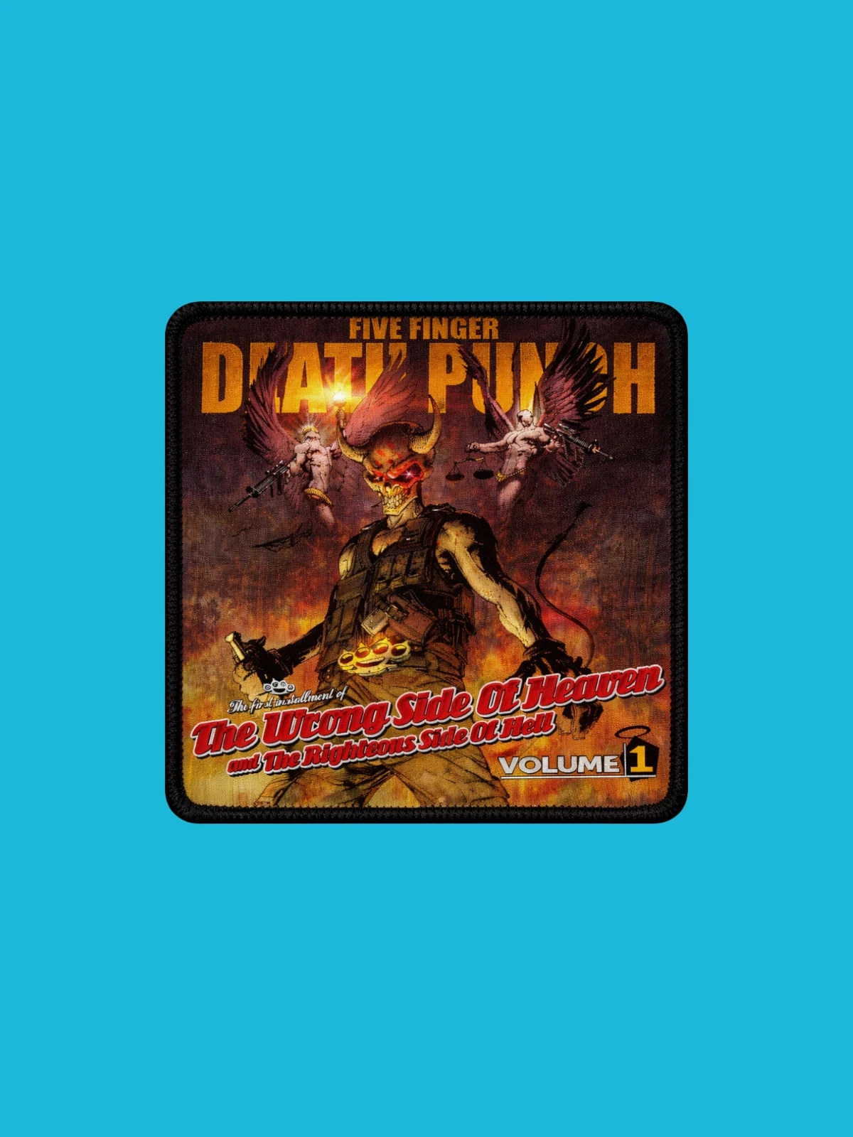 Patch Five Finger Death Punch - The Wrong Side Of. (Vol. 1) - Imprimé - Carré de 7,5 x 7,5 cm